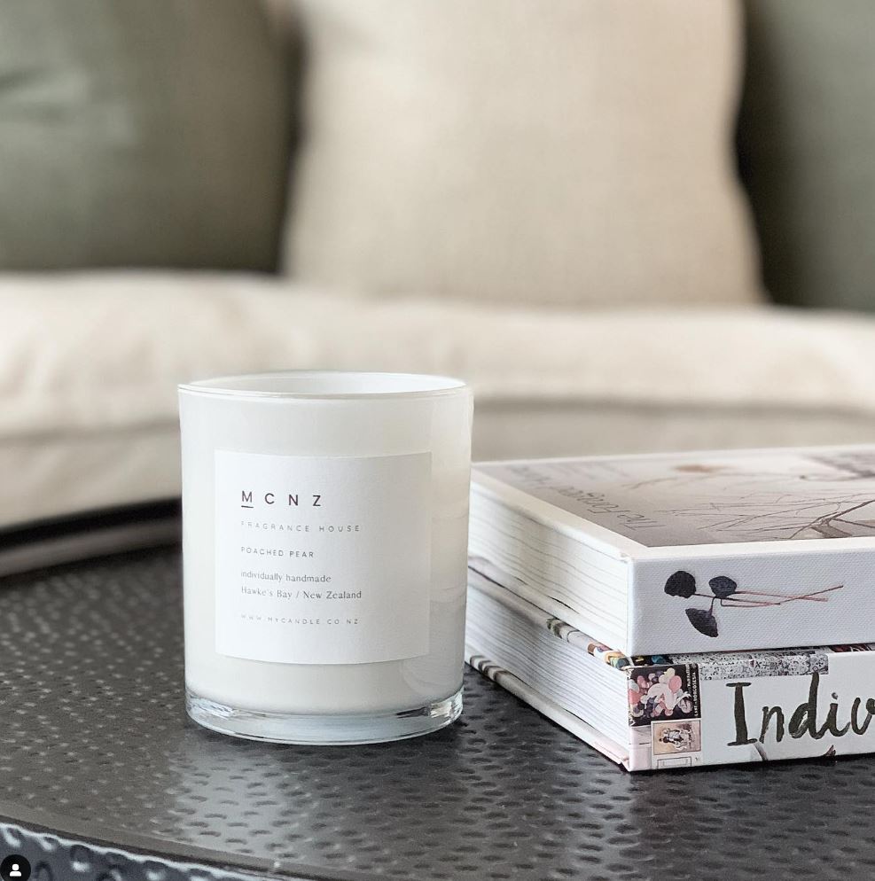 MCNZ Pomegranate + Pink Peony candle